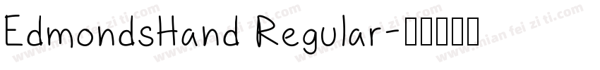EdmondsHand Regular字体转换